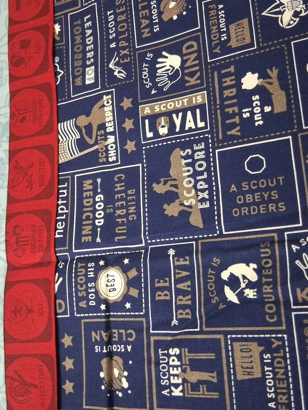 Boy Scout Homemade Standard Size Pillowcase.
